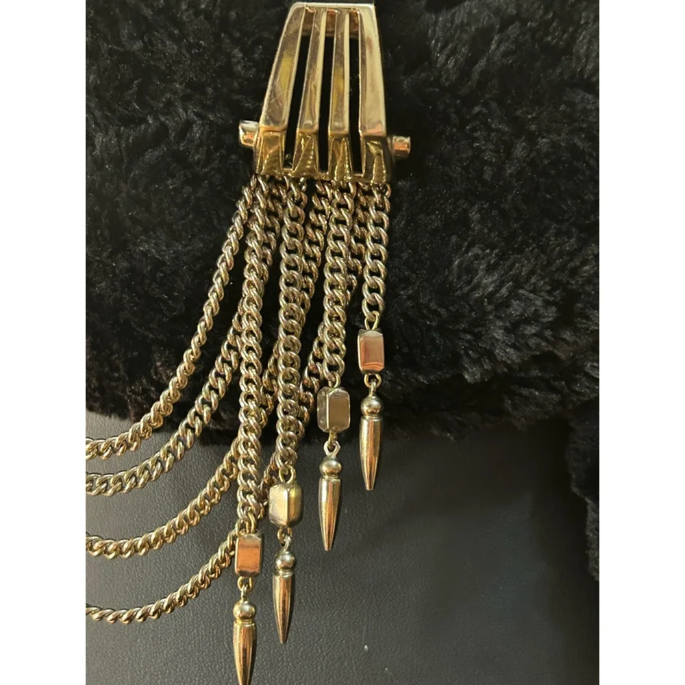 Monet Monet Gold Tone Chatelaine Duet Fur Clip - Picture 2 of 7